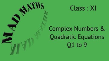 Complex Numbers NCERT Exemplar Q1 to 9