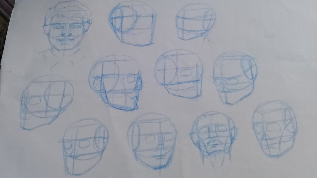 (loomis)learn all angles of head  easy to understand begginers class✅😎