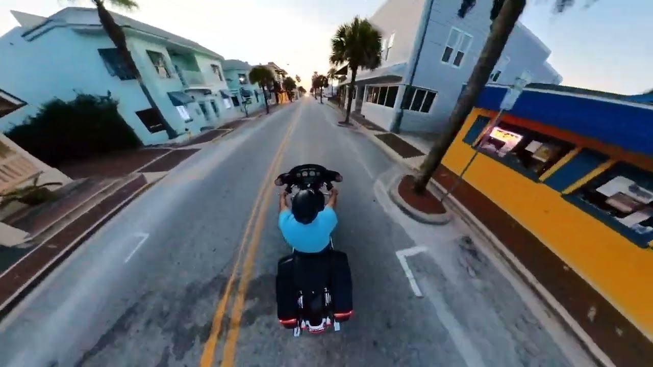 Flagler Ave Ride to Sunrise on my Harley - New Smyrna Beach, FL