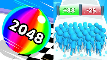 Ball Run 2048 vs Count Masters Walkthrough Max Gameplay BMG106