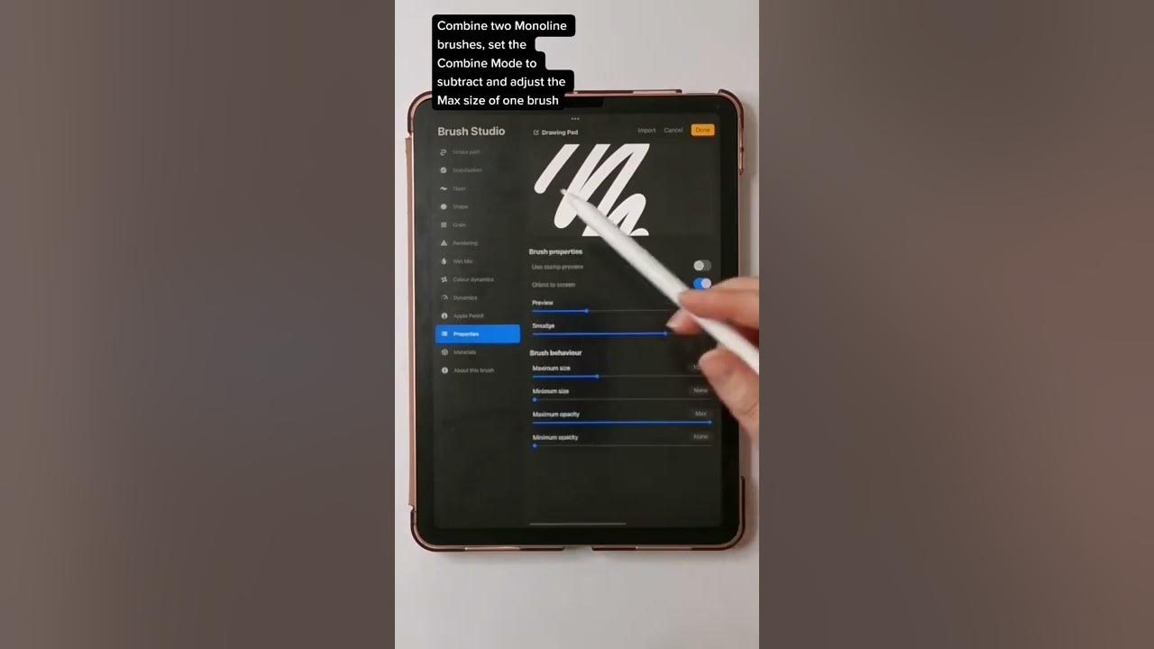 How To Make An Outline Brush Procreate Tutorial shorts YouTube