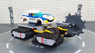 LEGO Cars and Trucks STOP MOTION, Crane Excavator Toy Vehicles for Kids