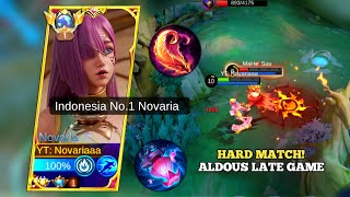 HARD MATCH! NOVARIA VS PRO USER ALDOUS WHO WILL WIN?? | BUILD FOR NOVARIA 2025 MOBILE LEGENDS