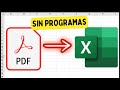 Convierte PDF a Excel Gratis y Sin Programas 🔄