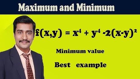 How to find the minimum value in f(x,y) best example in Hindi