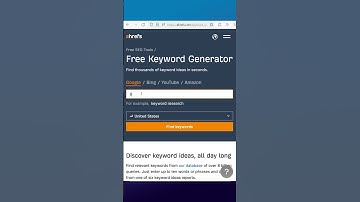 AHREFS gratis trefwoordgenerator | Gratis SEO-tools #seo #shorts