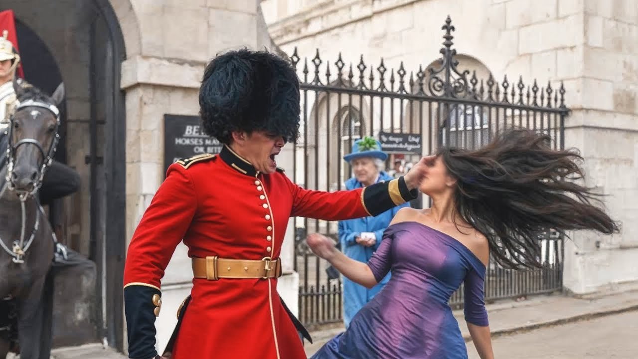 IDIOTAS QUE IRRITARAM GUARDA REAL E SE DERAM MAL