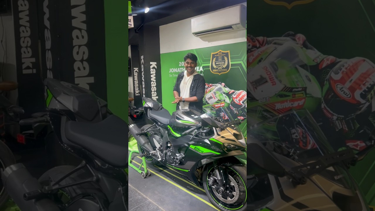 Taking delivery of the new kawasaki zx6r in Kolkata