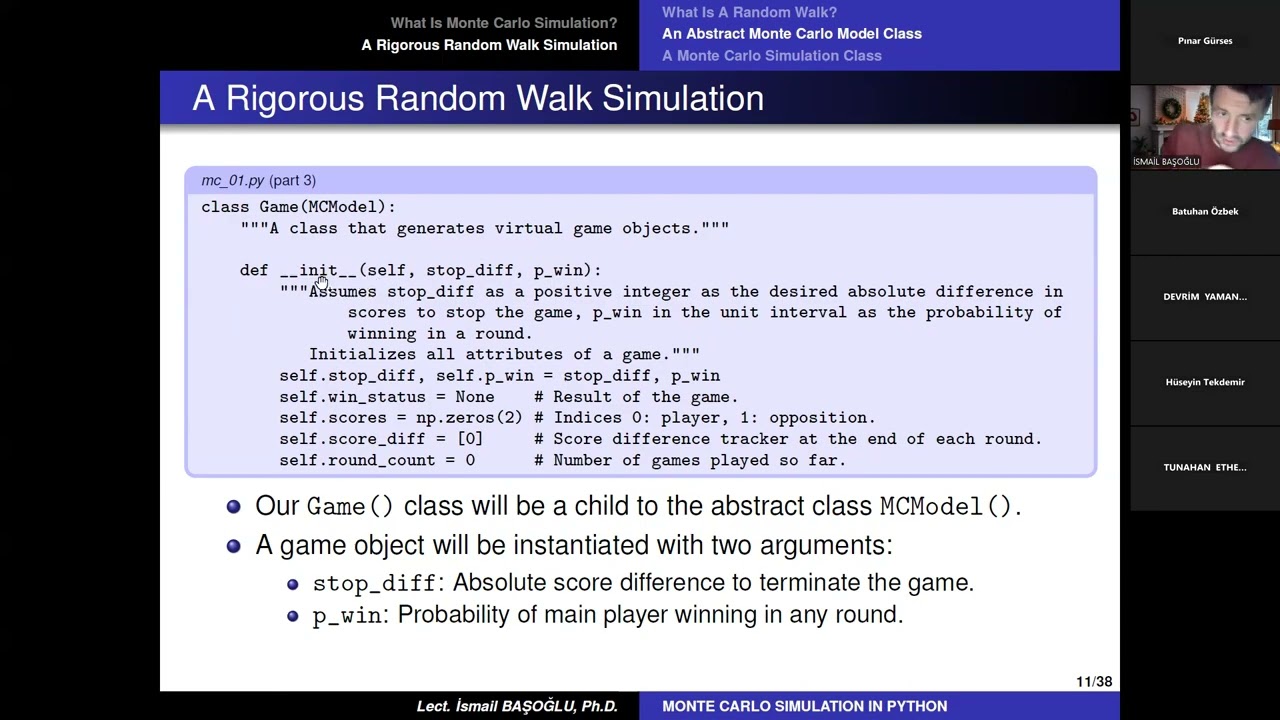 Моделирование методом Монте-Карло - Случайное блуждание 01