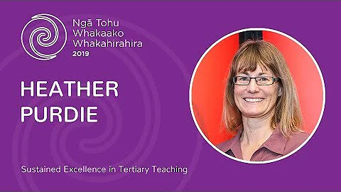 Dr Heather Purdie  Recipient  of a 2019 Tertiary T...