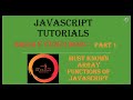 JavaScript Array Functions - Tutorial - UI UX Docs