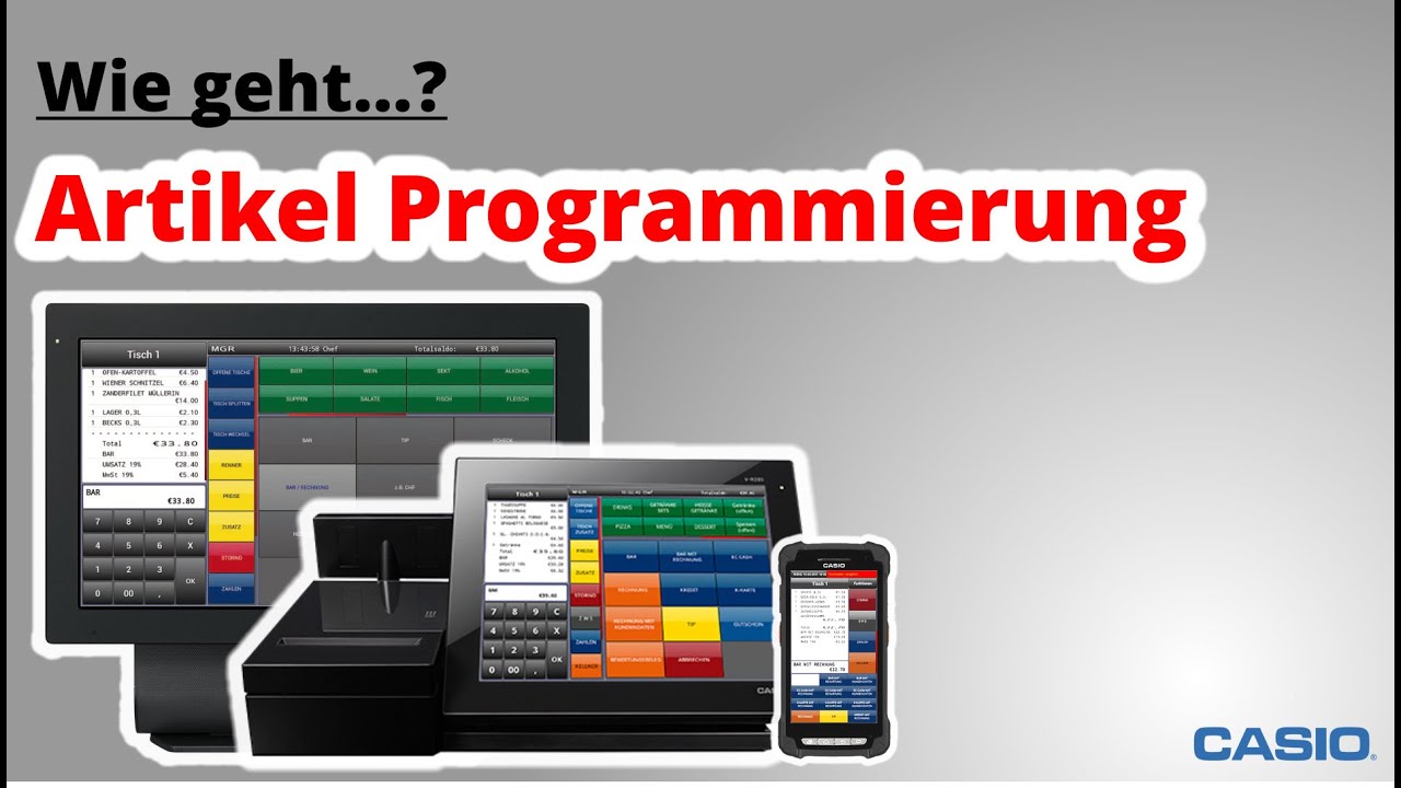 Update CASIO KlaRCash Kasse - Artikel Programmierung