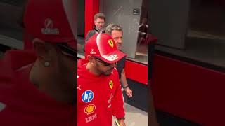 Max Verstappen arrives with his dad Jos on Qualifying day in Spa