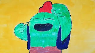 Brawl Stars SPIKE 🎨| How to Draw | Acrilic Painting | Relaxing Music