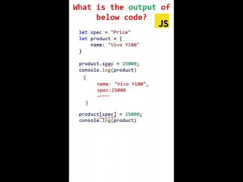 dynamic object properties | objects in javascript | javascript interview questions #javascript