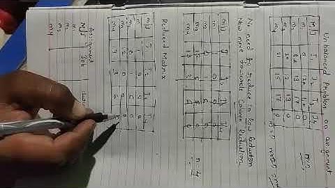 Unbalanced assignment problem