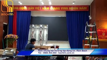 Phông rèm hội trường dùng động cơ tự động