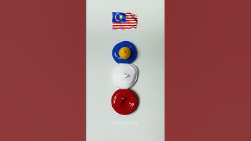 Malaysia Flag Paint Mixing — Wait For The Result! 😳🔥 | #art #colormixing #asmr #shorts