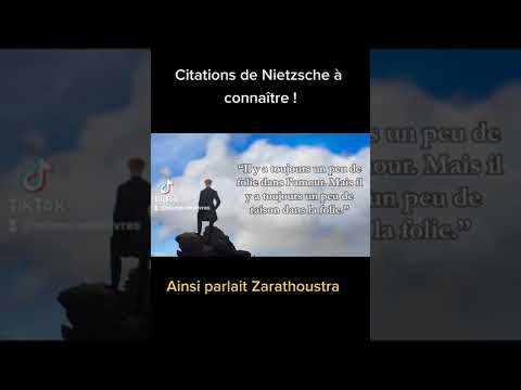 Vidéo: Friedrich Nietzsche : citations sur l'éternel