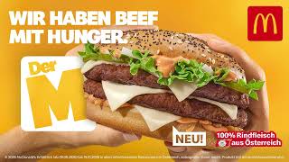 Kaum zu fassen: Der M ist da!
Bei den köstlichen Zutaten bleibt einem schon mal der Mund offen: doppelt Beef, dreifach Cheese, Salat, Zwiebel und einzigartige Sauce. Kein Wunder also, dass der M auch den größten Hunger in den Griff bekommt. Kaum zu fassen: Der M ist da!
