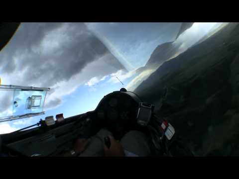 Glider Racing into Thunderstorm