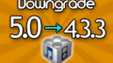How To Downgrade 5.0 To 4.3.3 On iPhone/iPod Touch/iPad!