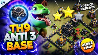 Th9 Anti 2-Star Base Perfect For War, Trophy Pushing Farming