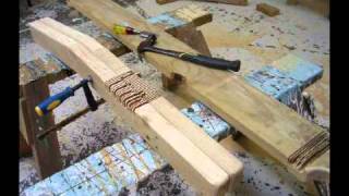 travelling builder park bench project Go to http://www.travellingbuilder.com/project-rustic-bench-1.html for free plans and instructions on how to build this old style rustic