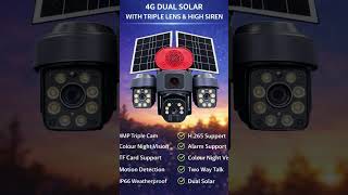 Solar camera 4g with 3lens view #cctv #solar #viral #trending