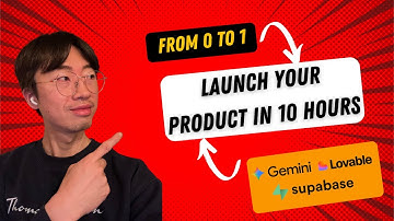 [From 0 to 1] Launch Fully Functioning Product in 10hrs! (ZERO Coding w/ Gemini, Lovable, Supabase)