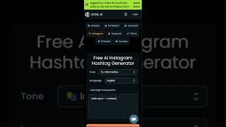 Boost Your Instagram Posts with Orbic AI's Free Instagram Hashtag Generator! 🌟 screenshot 5