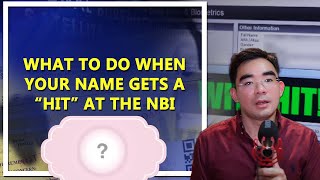 How to fix NBI clearance with hit