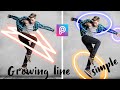 How to make glowing effect line in Picsart // Tricks &amp; Tech