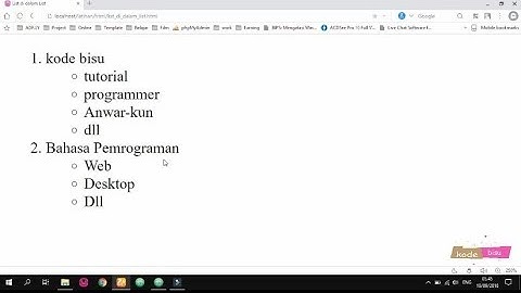 Cara Membuat List di dalam List di HTML