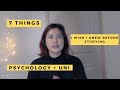 7 Things I Wish I Knew Before Studying Psychology + Uni