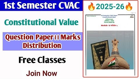 cu constitutional values syllabus 2025 | CU 1st semester constitutional values syllabus 2025 | CVAC