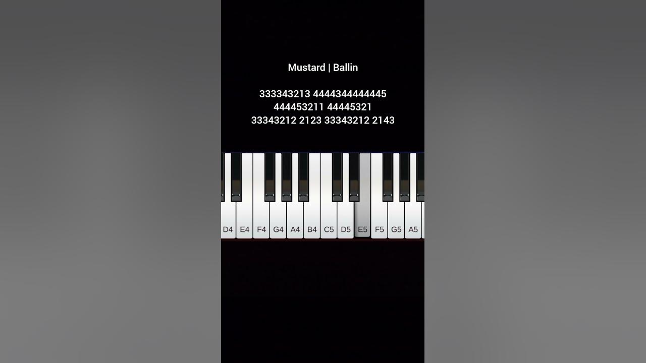 SHORTS Mustard Ballin' • Piano Tutorial YouTube