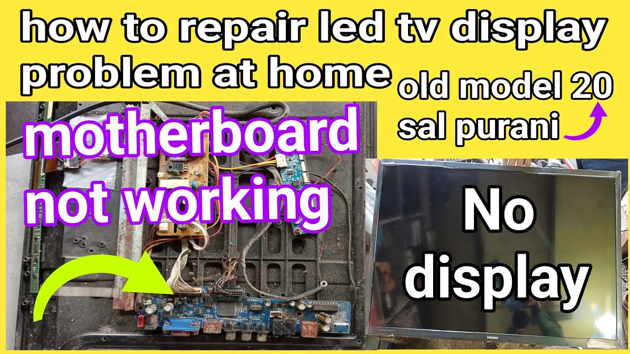 how to repair led tv display problem at home - YouTube