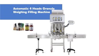 ZONESUN ZS-GW4 Automatic 4 Heads Nuts Beans Grain Granule Particle Bottles Weighing Filling Machine