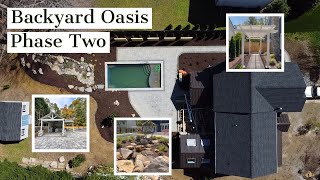 Backyard OASIS in Yorktown PHASE TWO! Outdoor Kitchen, Fire Pit, and HIDDEN Water Fall!