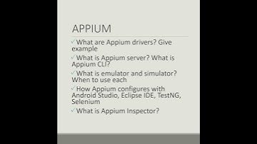 Infosys Automation Testing - Appium Interview Questions for 3 to 8 yr exp #automation #test #appium