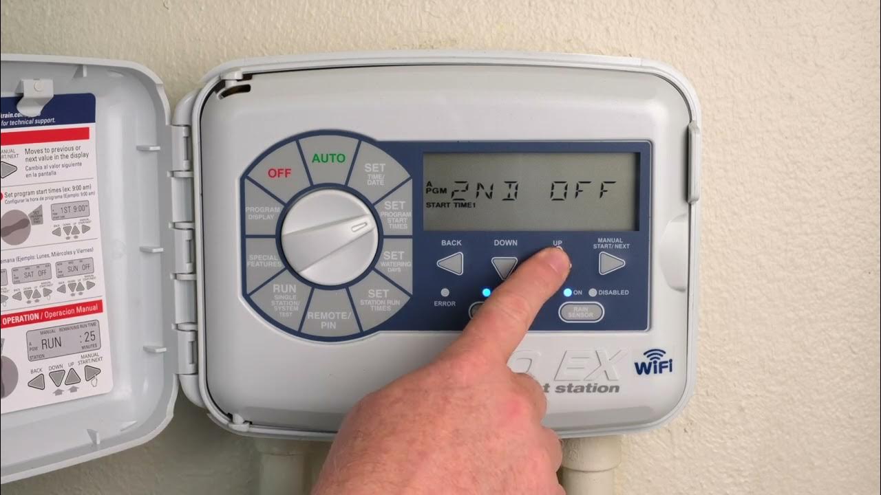 PRO EX 2.0 Irrigation Controller Basic Programming - YouTube