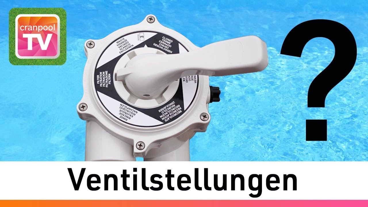 Nur Filtern oder was? Alle weiteren Ventilstellungen am Sandfilter!