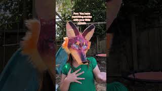 No one else is allowed to copy my masks, this is different and legal🫵 #furry #mask #catmask #foxmask