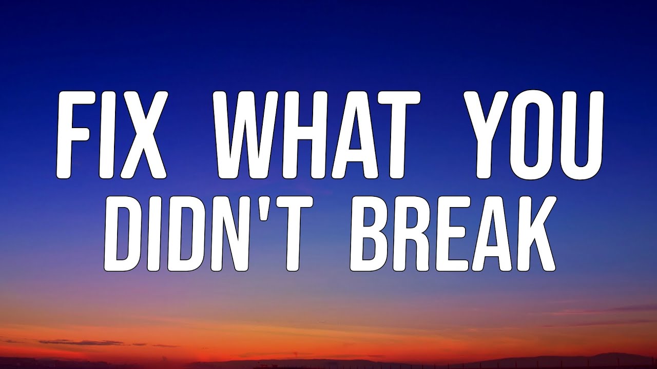Nate Smith - Fix What You Didn't Break (Lyrics Video) Nate Smith - Fix What You Didn't Break (Lyrics Video)