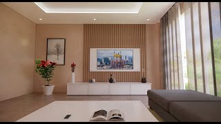 Simple Living Area Design | 5m x 6m with Enscape 3.1