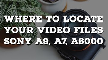 Locate your hidden Video files, Sony A7 III, A7R III, A6500, A6000, A5000, NEX