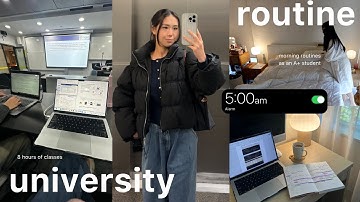 UNI VLOG 💻 5AM morning, studying at the library, classes, self care night routine, grocery shopping