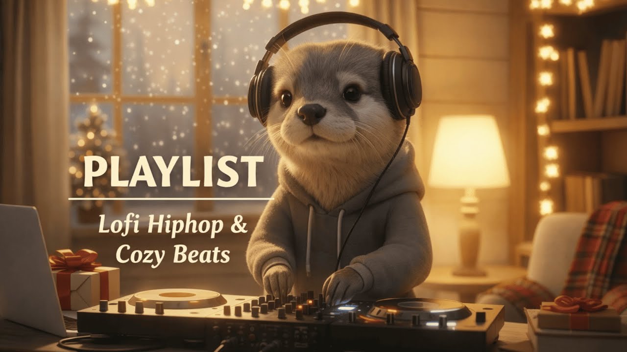 눈 내리는 밤, 수달 폴리의 다락방 ❄️ | Cozy Snowy Night (30 Min Lofi Mix)