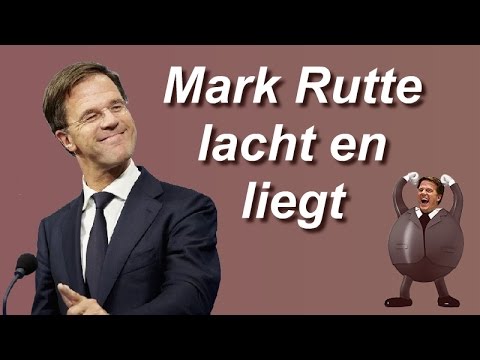 Mark Rutte lacht en liegt